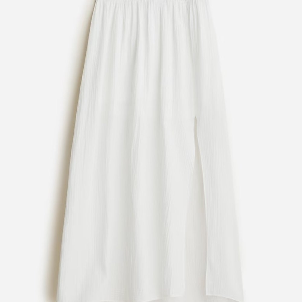 JCrew Side-slit soft gauze maxi skirt